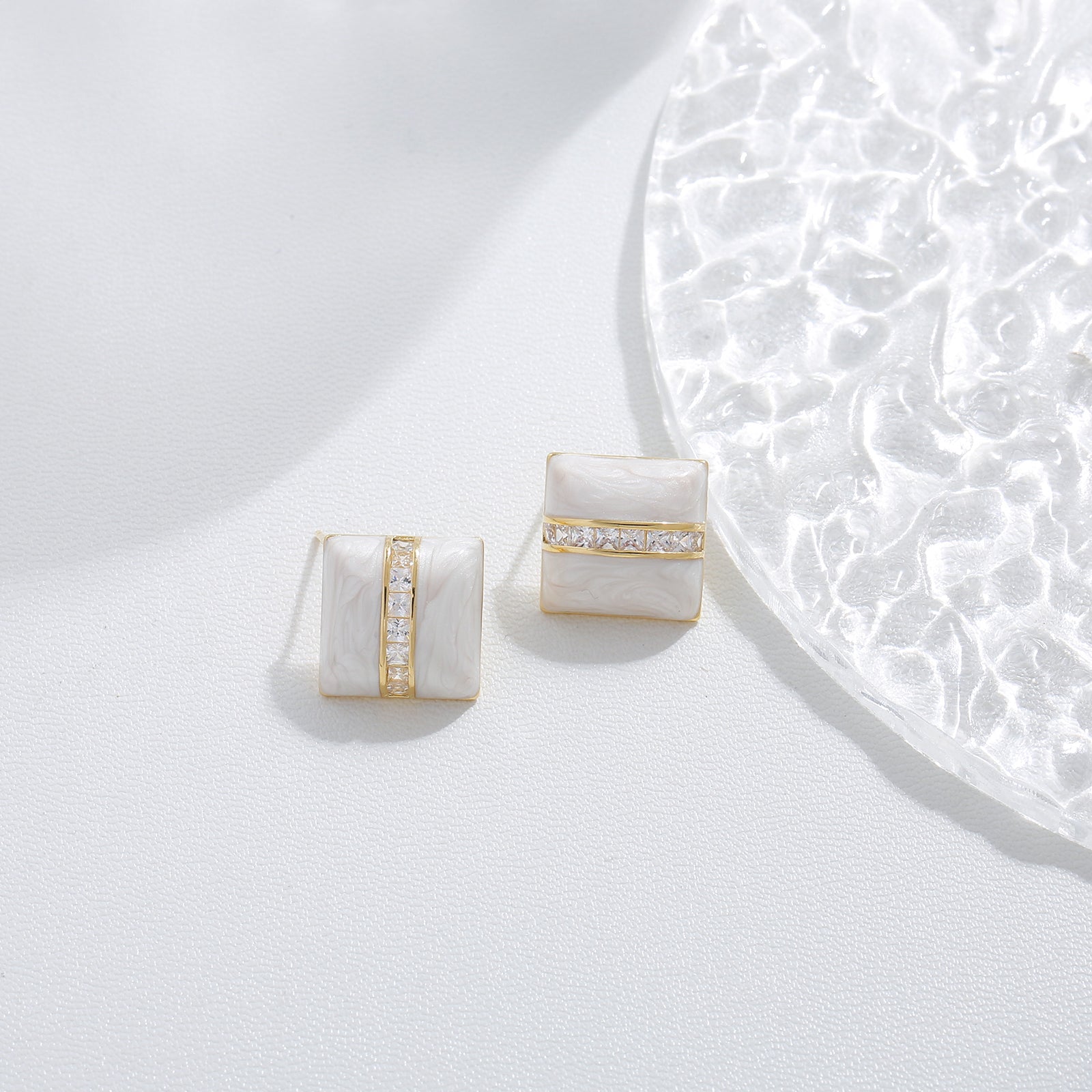 Ivory Ribbon Studs