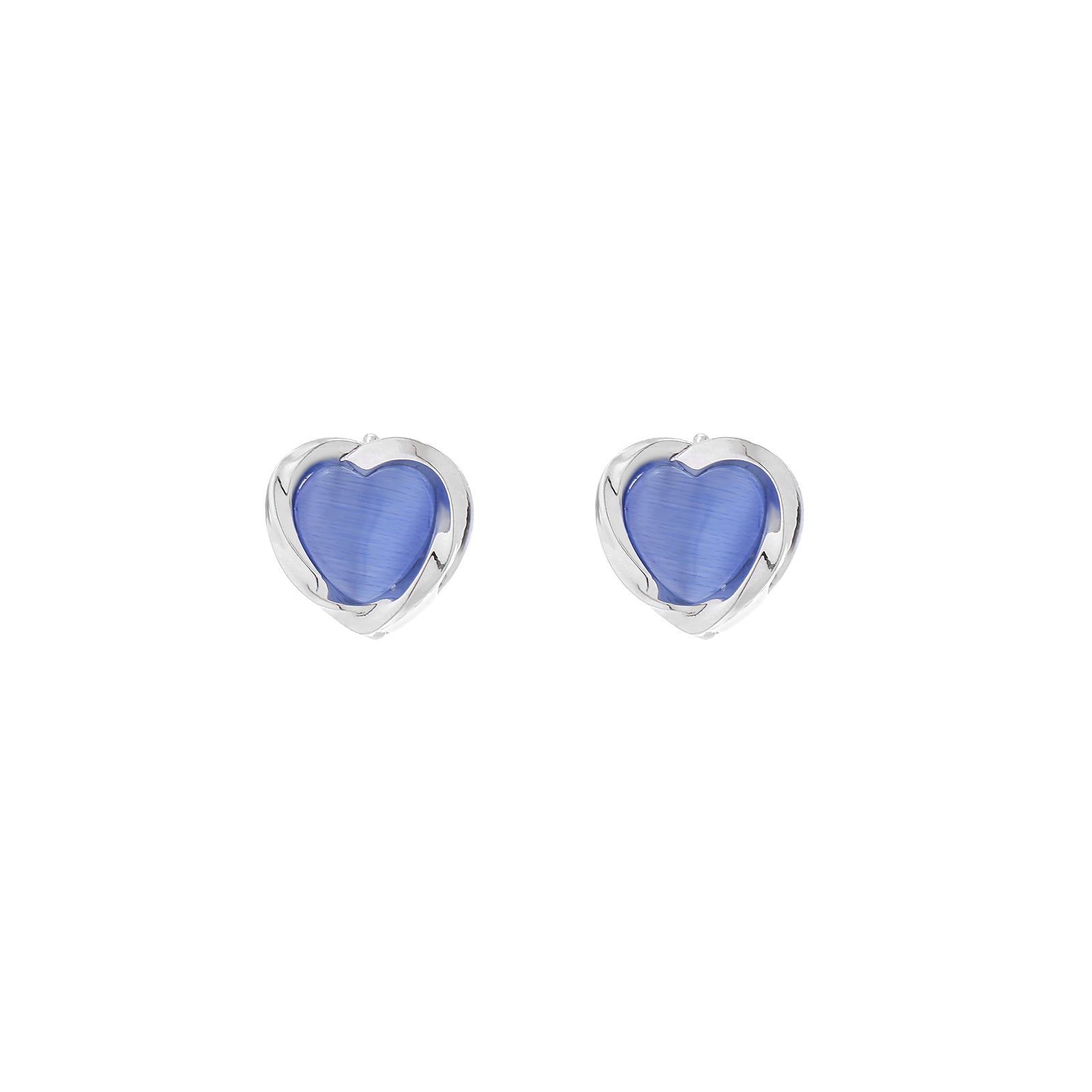 Sapphire Heart Studs