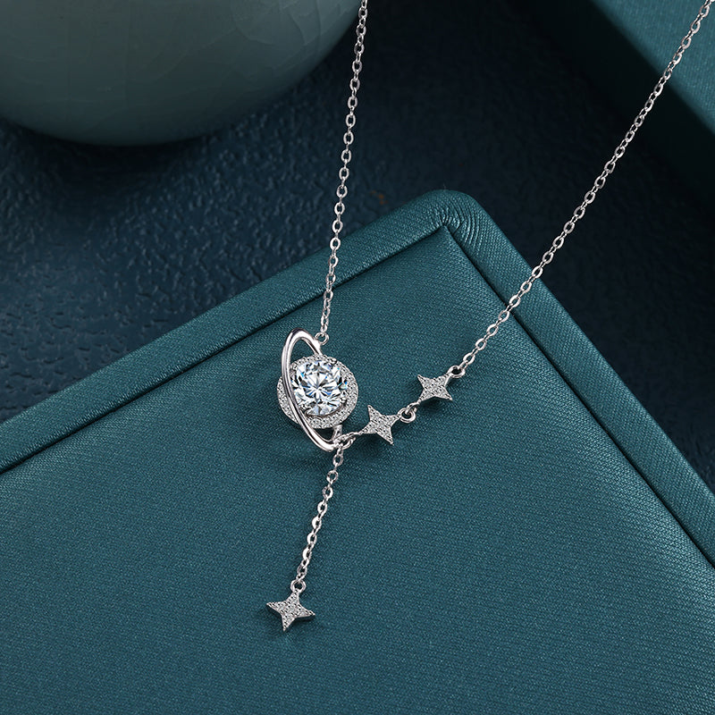 Planet Orbit Drop Necklace