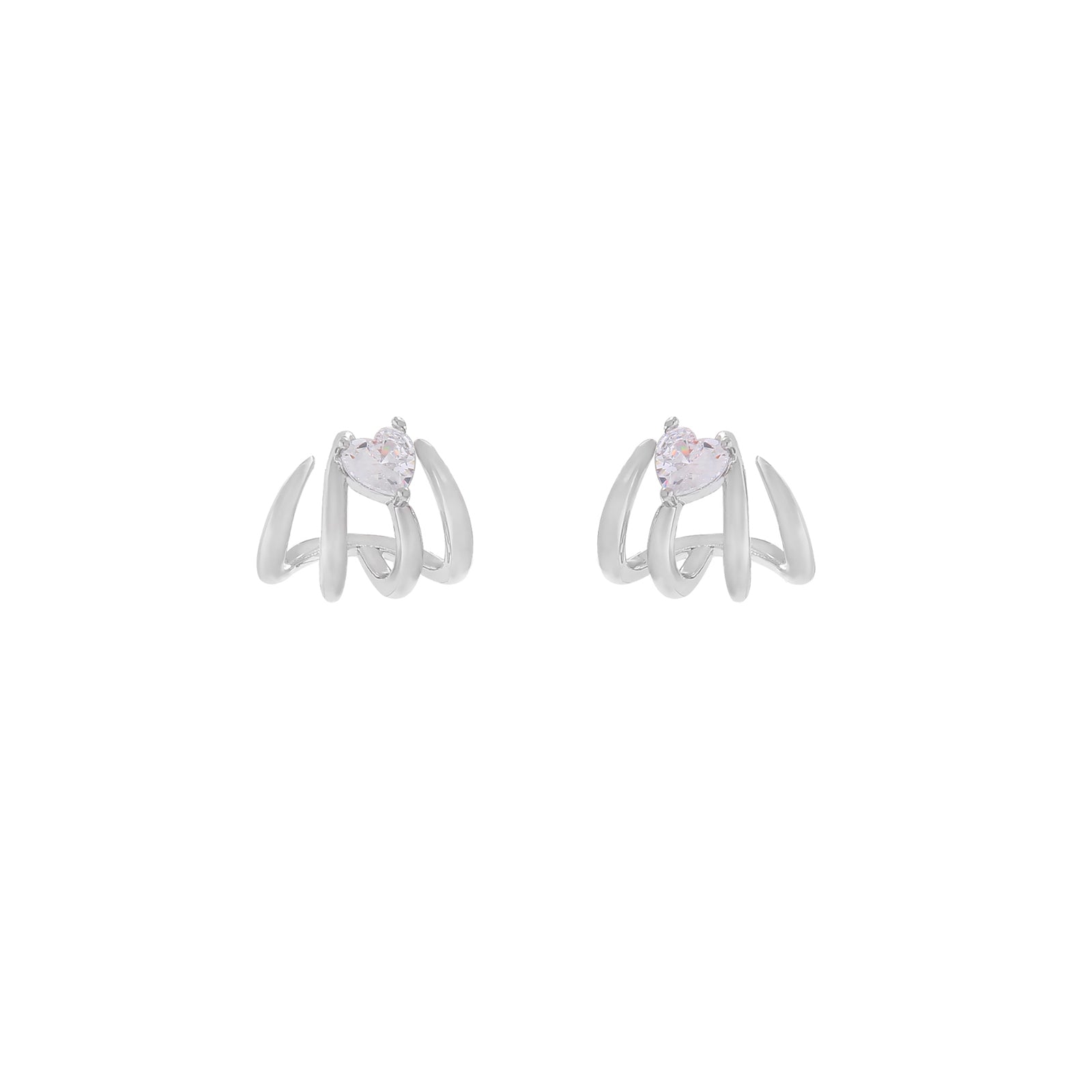 Cascade Crystal Leaf Earrings