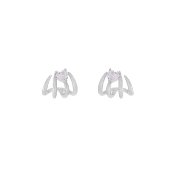Cascade Crystal Leaf Earrings