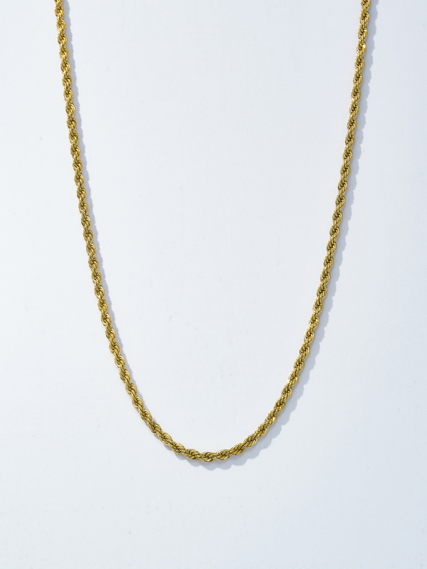 Classic Gold Rope Chain Necklace