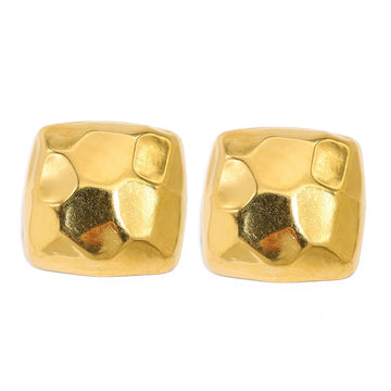 Gold Hammered Square Studs