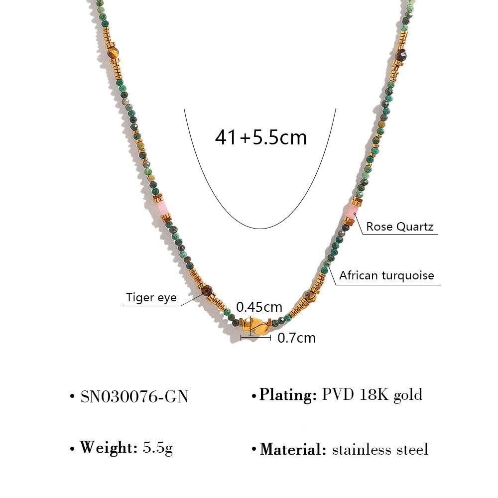 Mixed Earth Tone Beaded Necklace