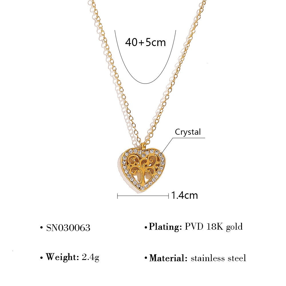 Lace Heart Pendant Necklace