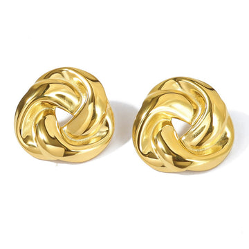 Gold Swirl Knot Earrings
