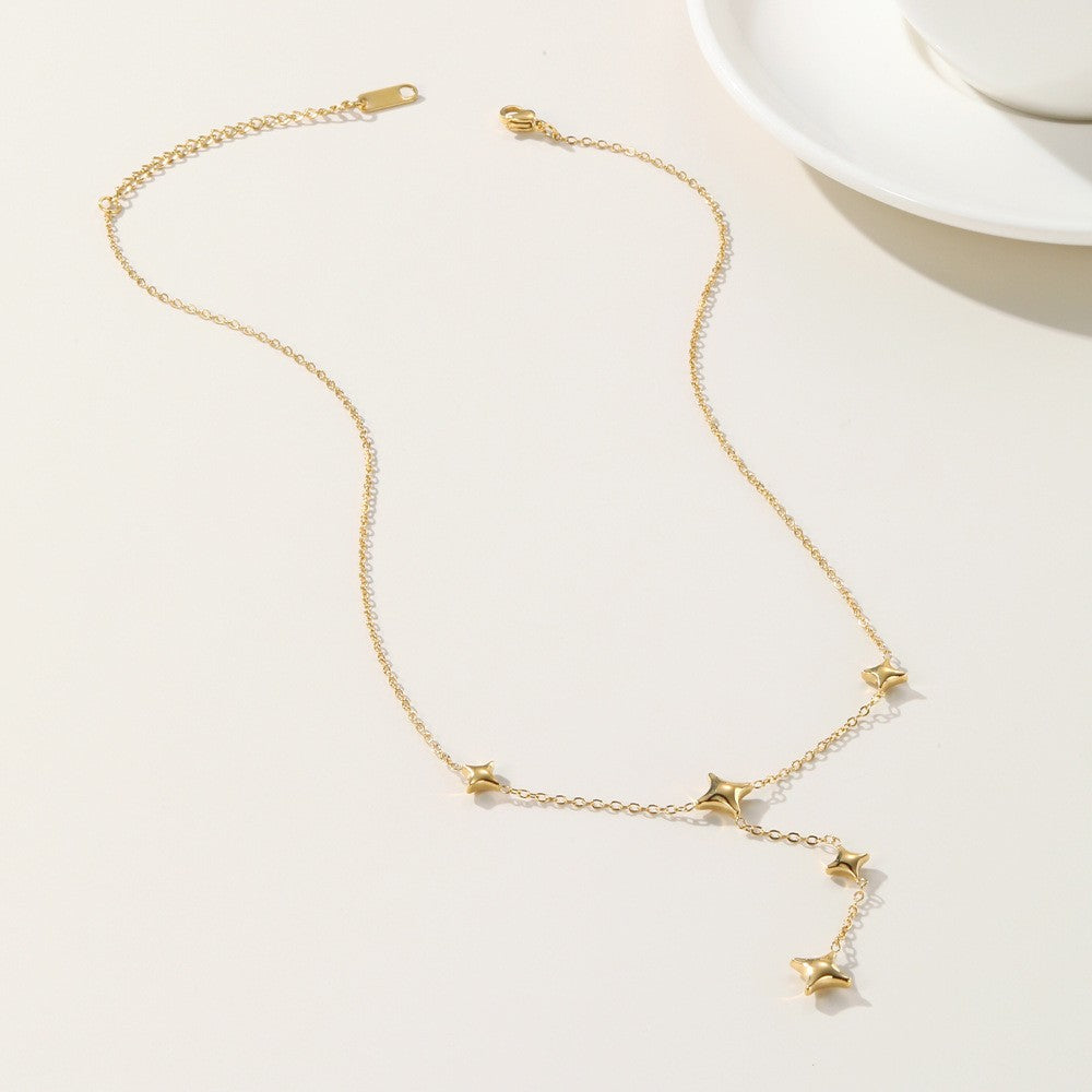 Twinkle Cascade Gold Necklace
