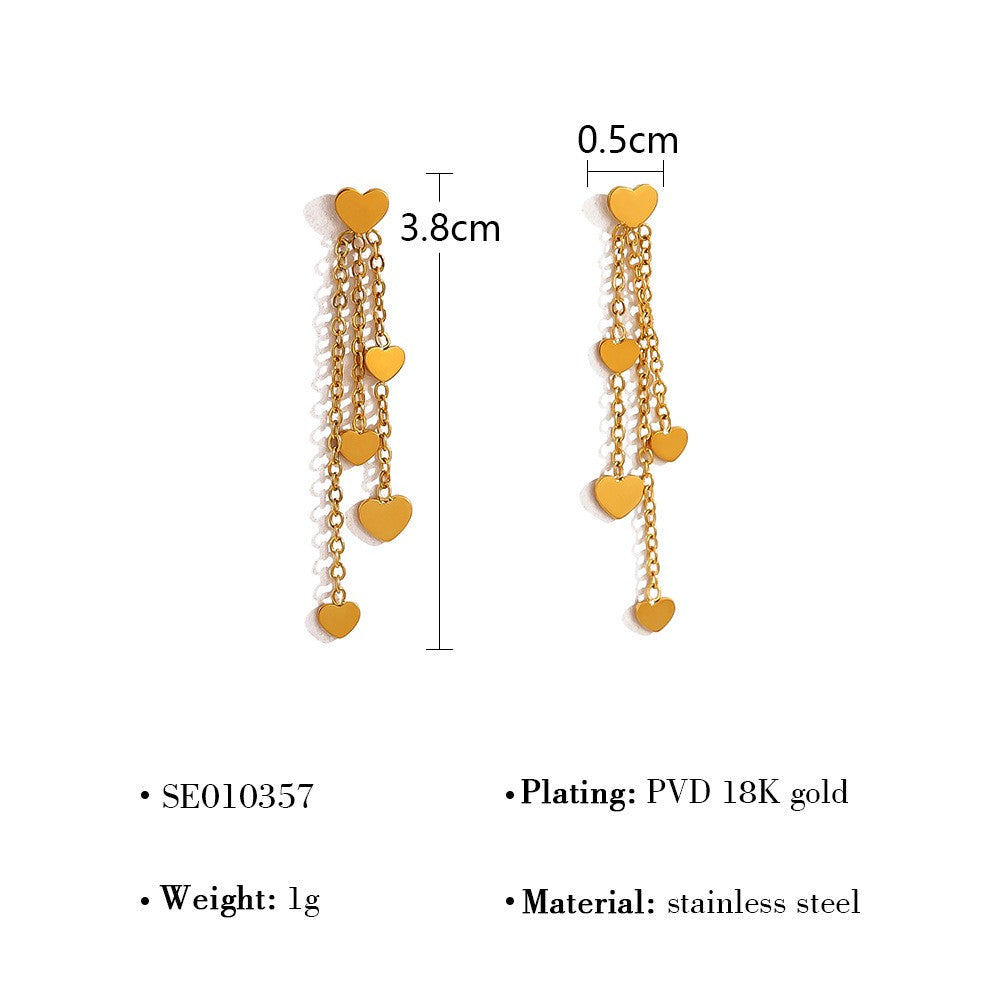 Crystal Bar Drop Earrings