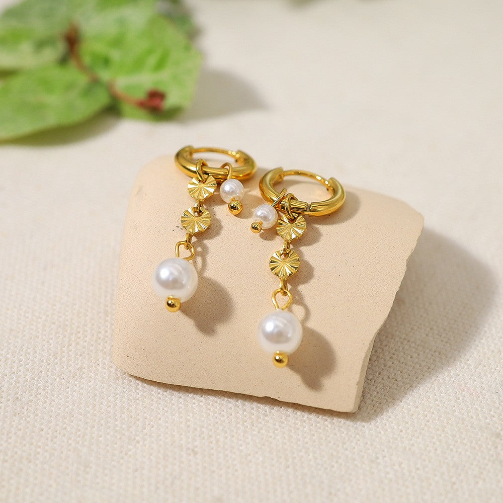 Double Drop Ball Earrings