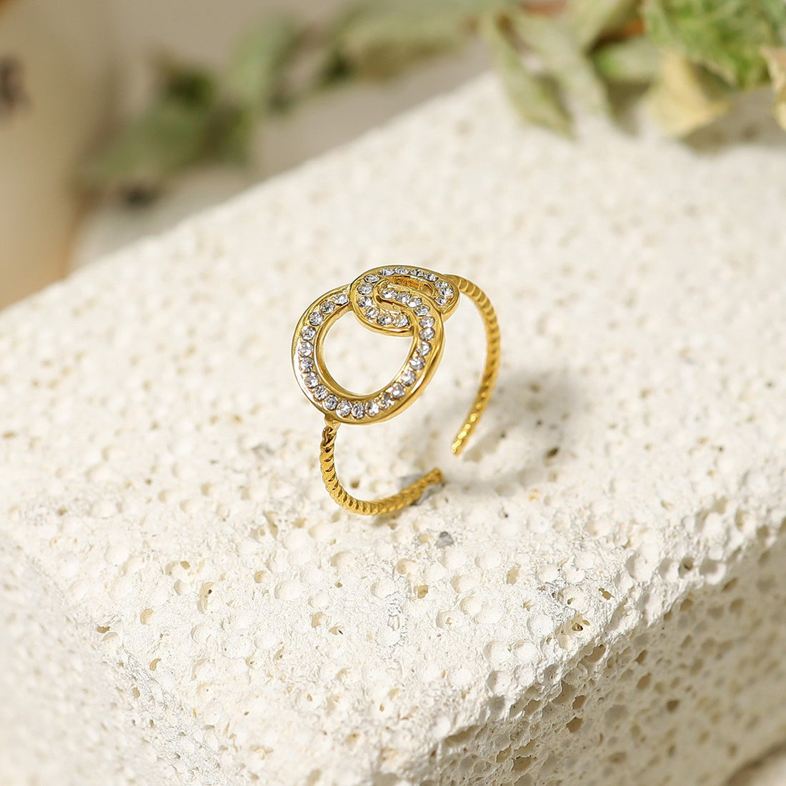 Double Swirl Adjustable Ring-17mm