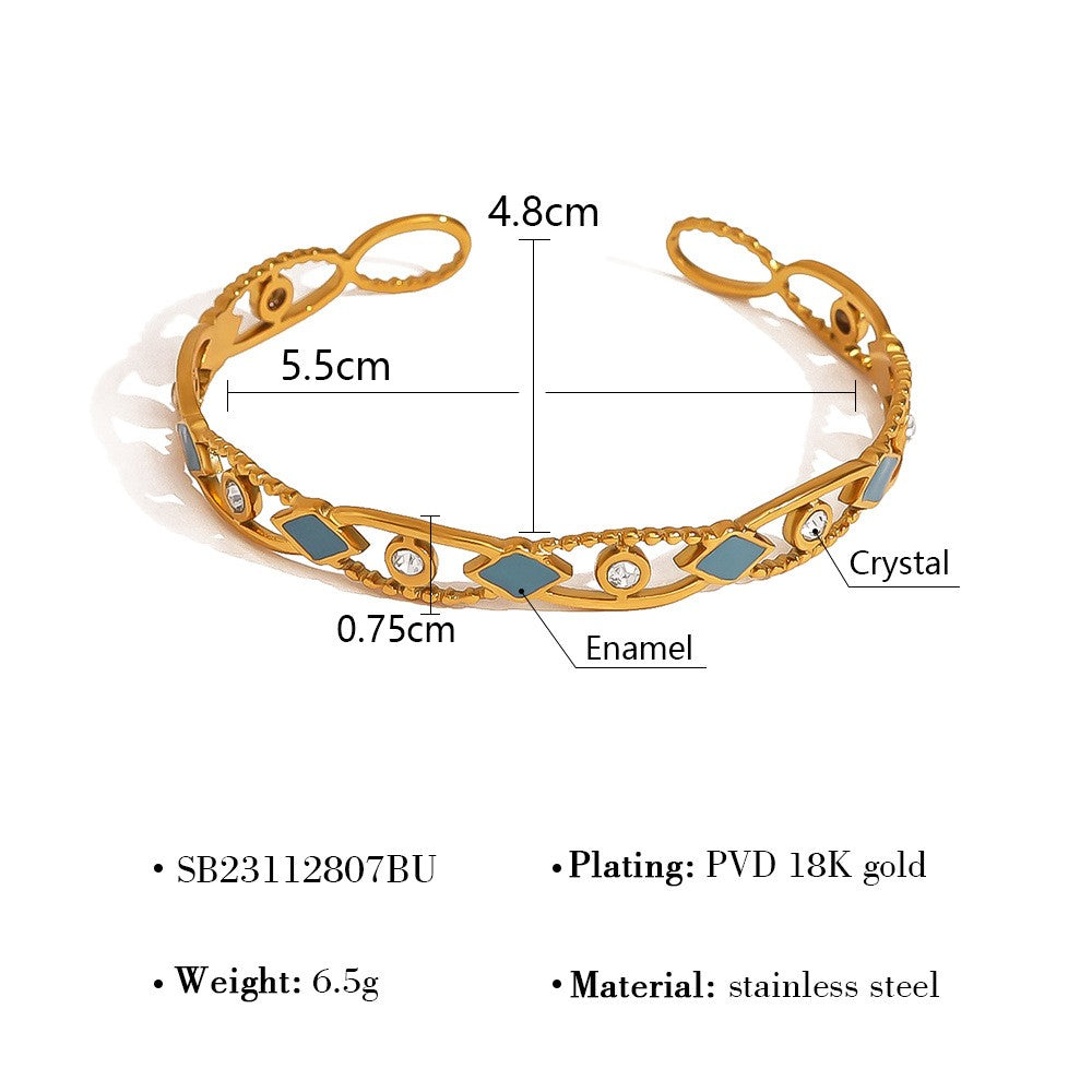 Crystal Lattice Gold Bracelet