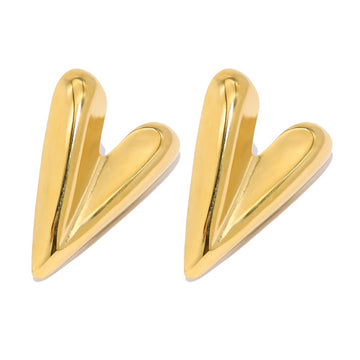 Matte Gold Leaf Earrings