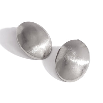 Silver Oval Dome Studs