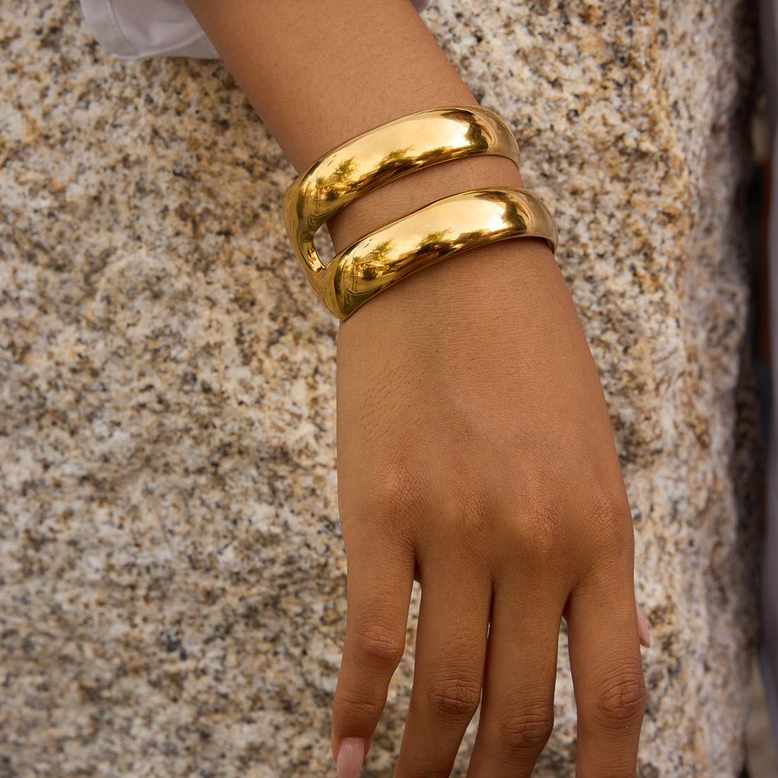 Bold Open Gold Cuff
