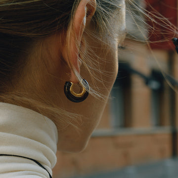 Small Resin Gold Huggies