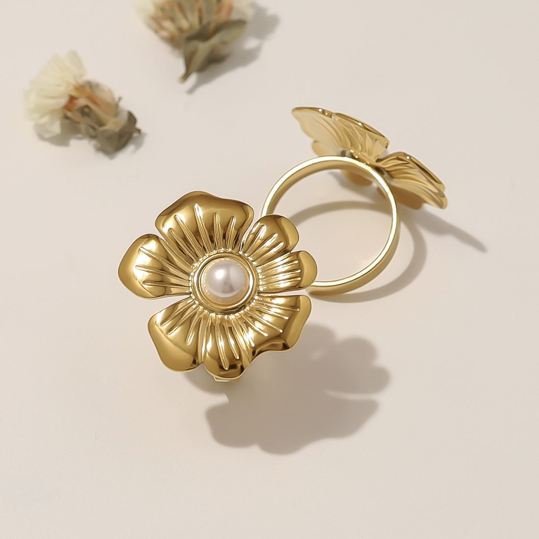 Pearl Blossom Cocktail Ring-18mm