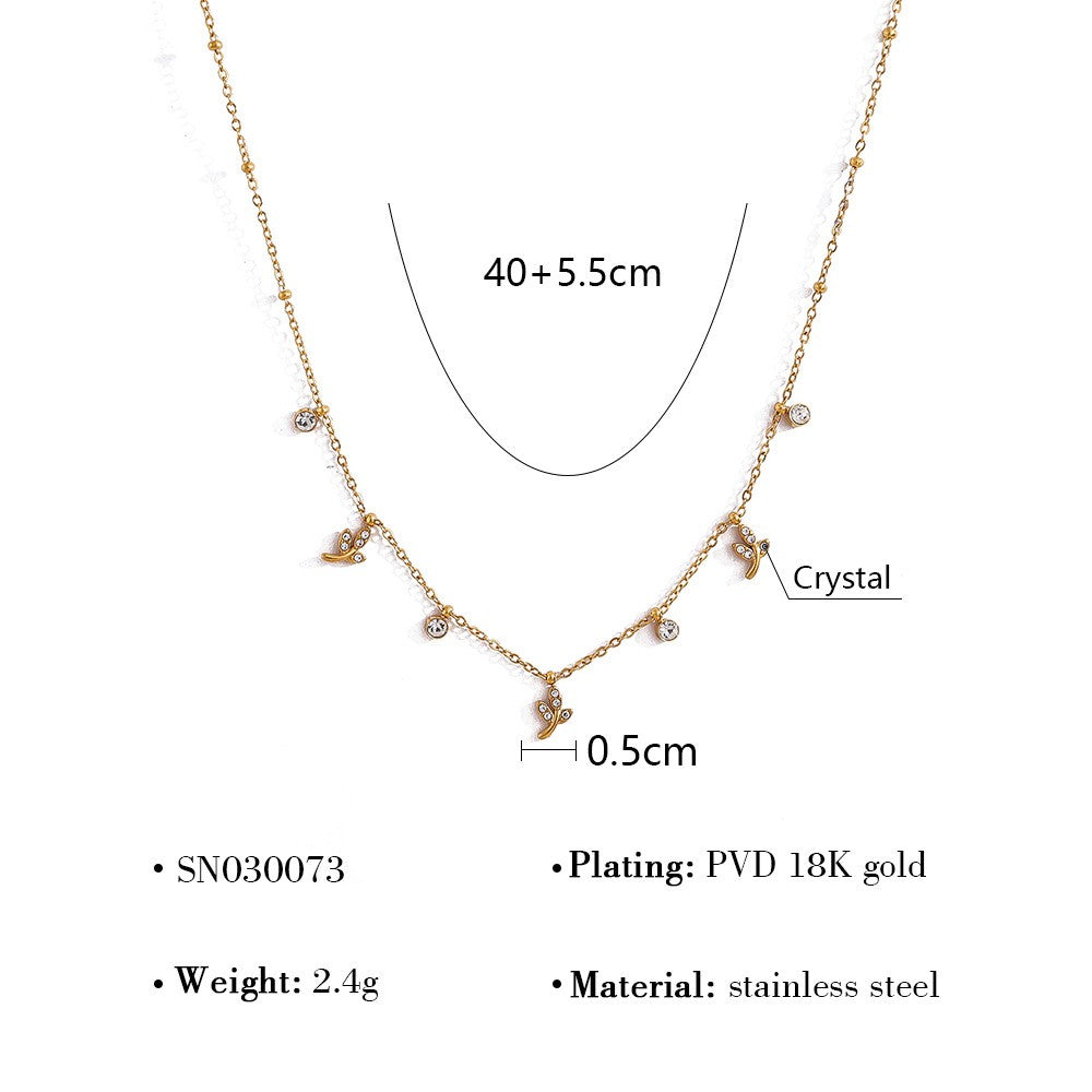Gold Leaf Charm Necklace