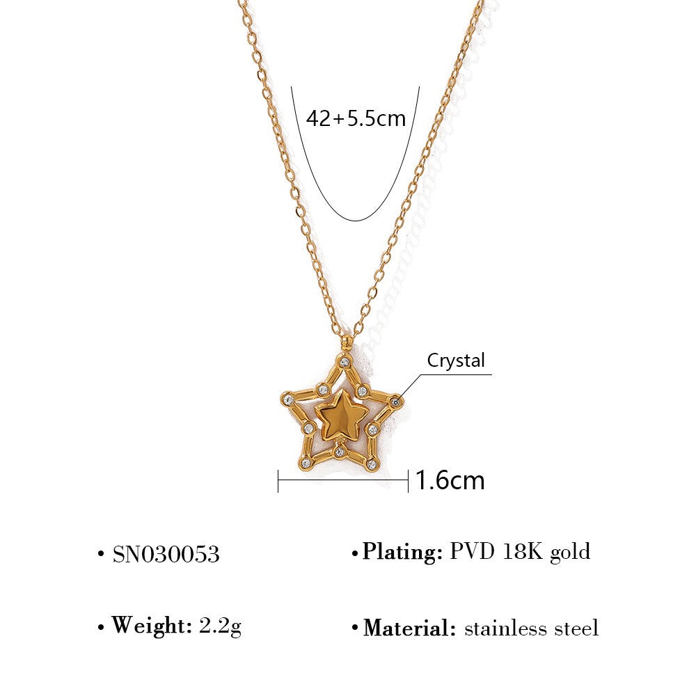 Gold Star Pendant Necklace