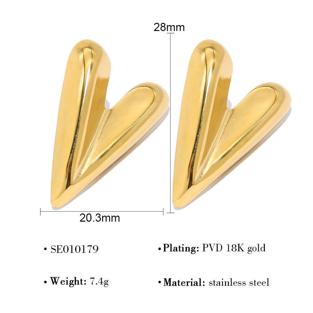 Matte Gold Leaf Earrings