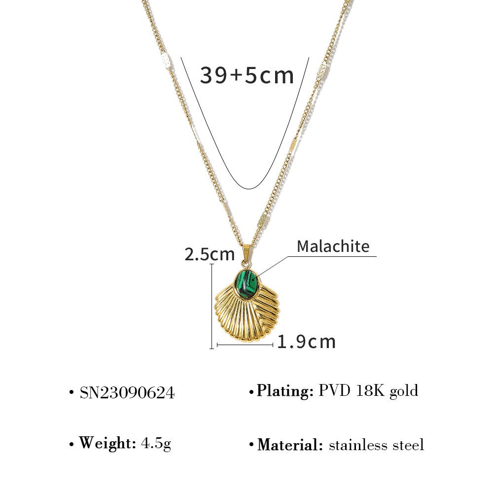Emerald Drape Statement Necklace