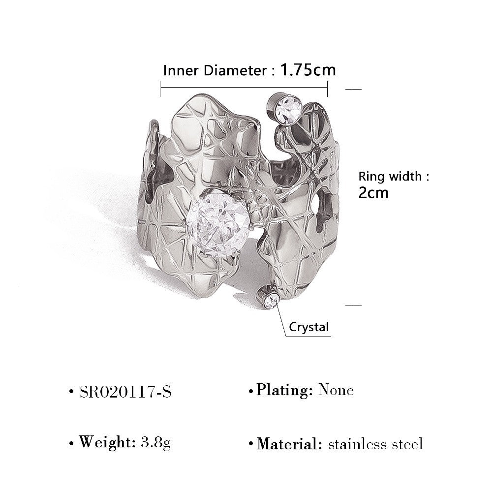 Sunlit Bloom Crystal Ring-17.5mm