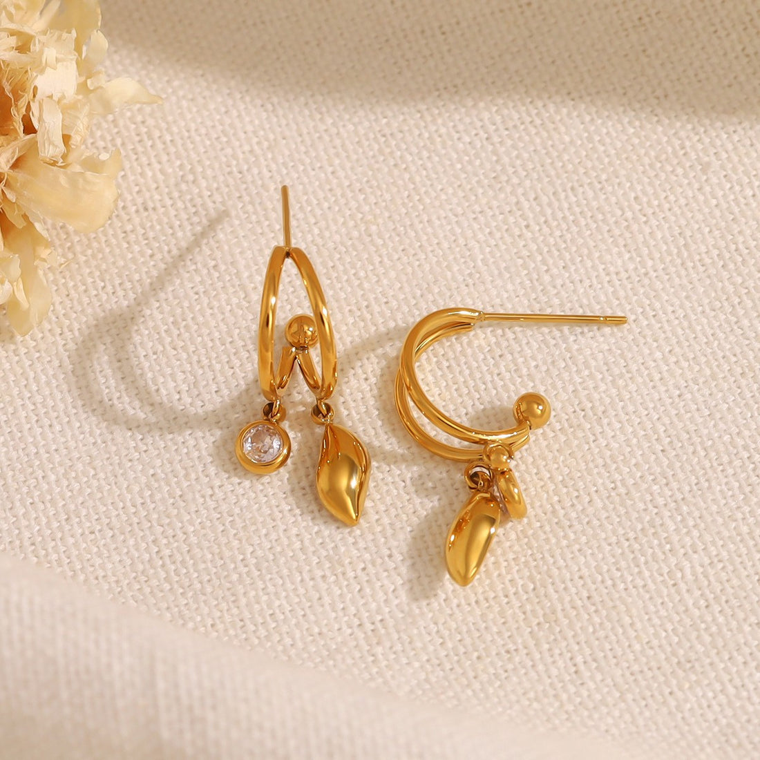 Ribbon Bow Drop Earrings
