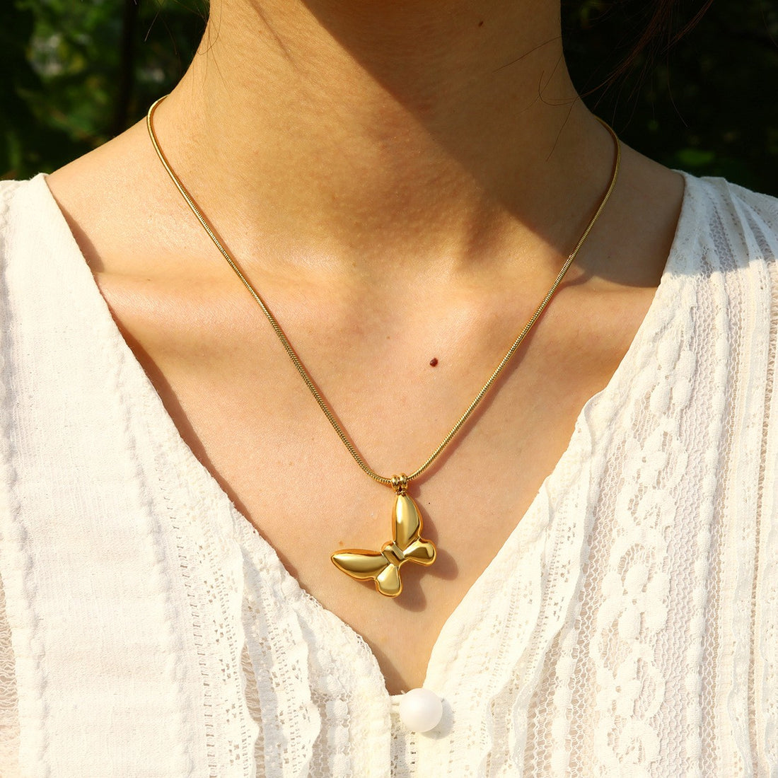 Golden Butterfly Grace Necklace