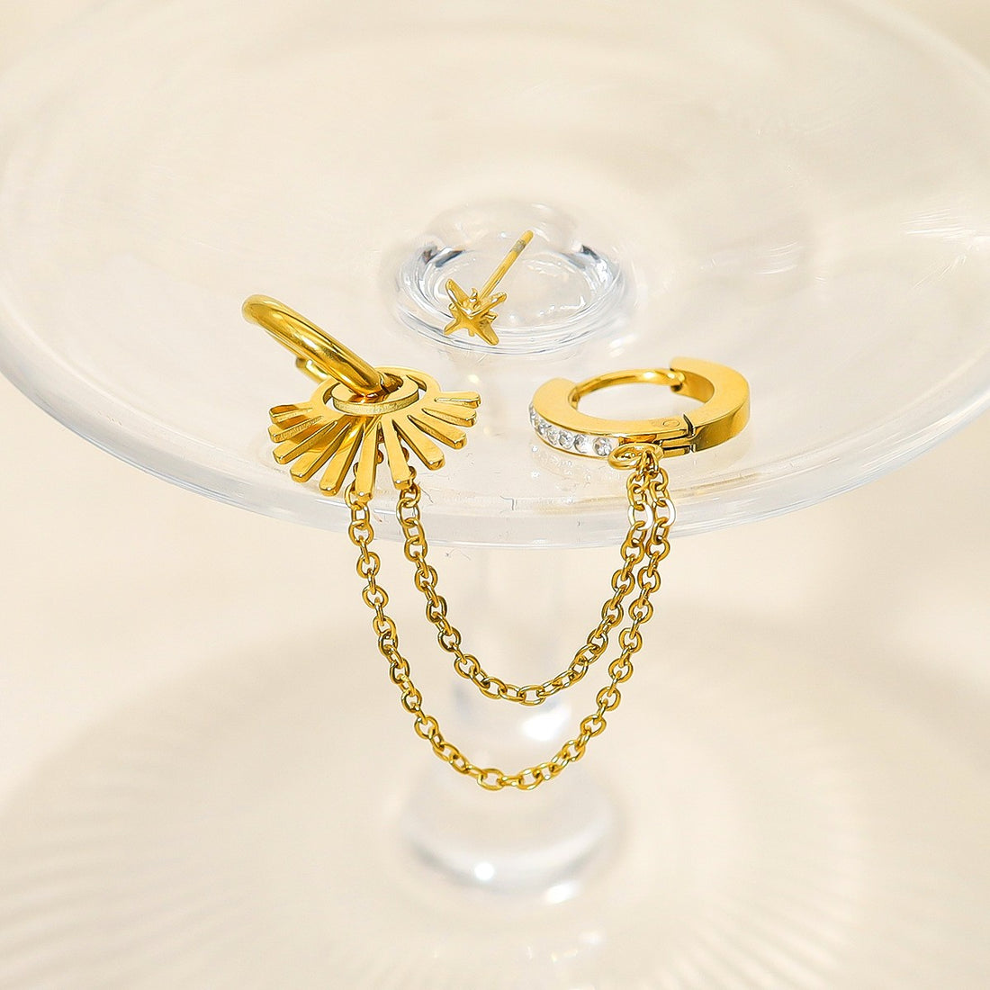 Chain Fan Ear Cuff Set