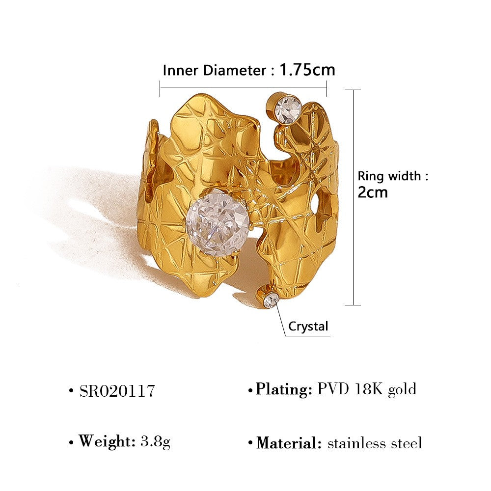 Royal Crest Crystal Ring-17.5mm