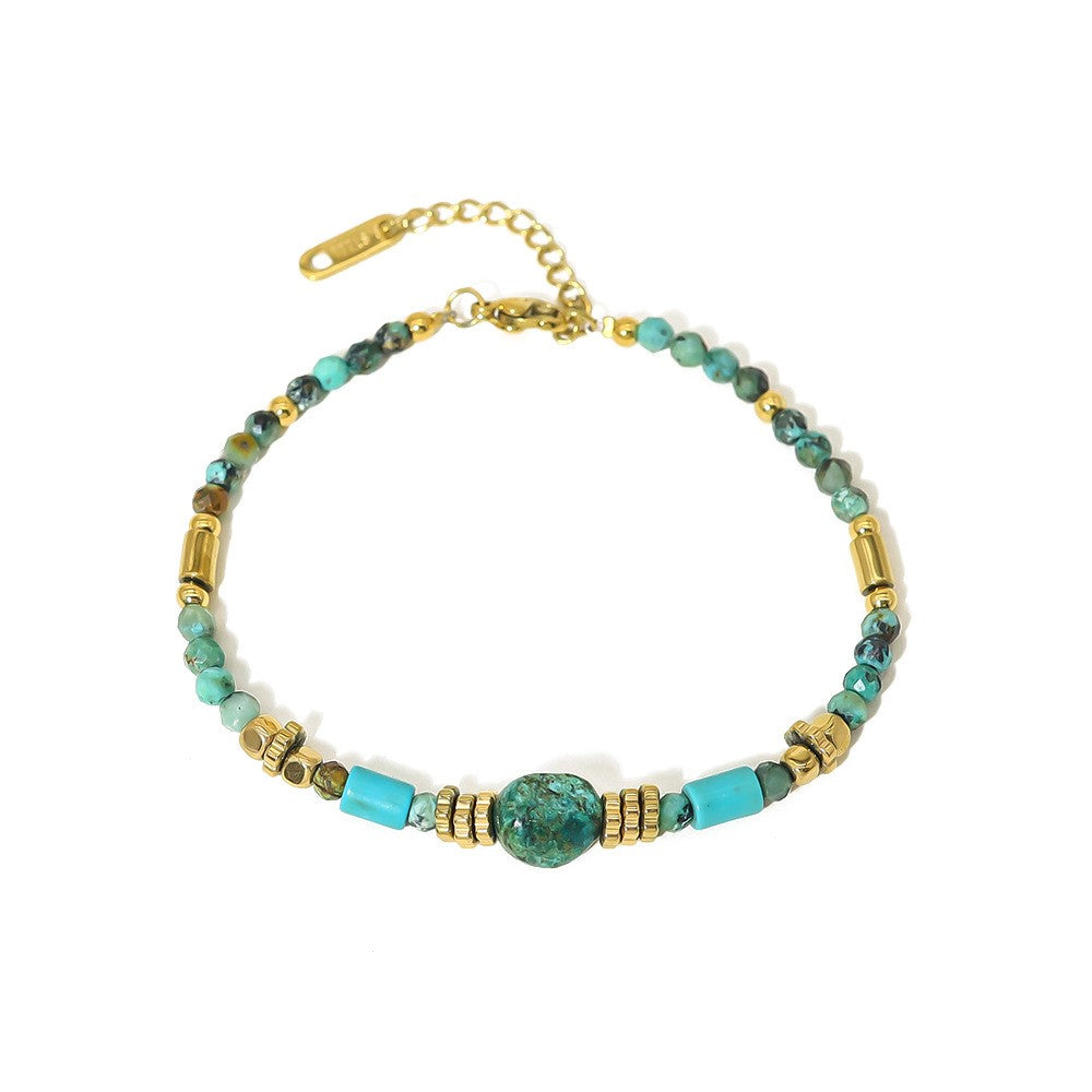 Striped Beaded Gem Bracelet