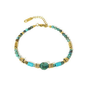 Striped Beaded Gem Bracelet
