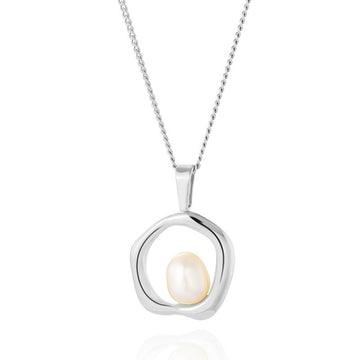Silver Circle Pendant Necklace