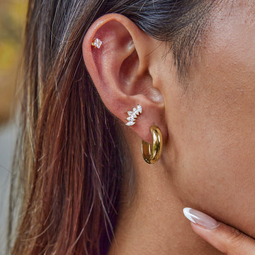Classic Gold Chunky Hoop Earrings