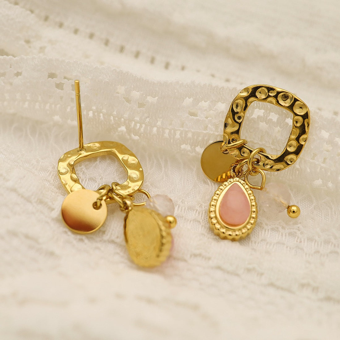 Mixed Charm Hoop Earrings