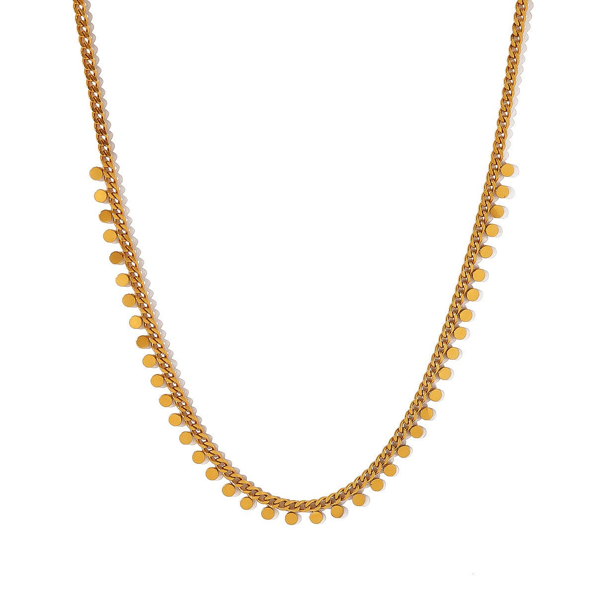 Dotted Fringe Chain Necklace
