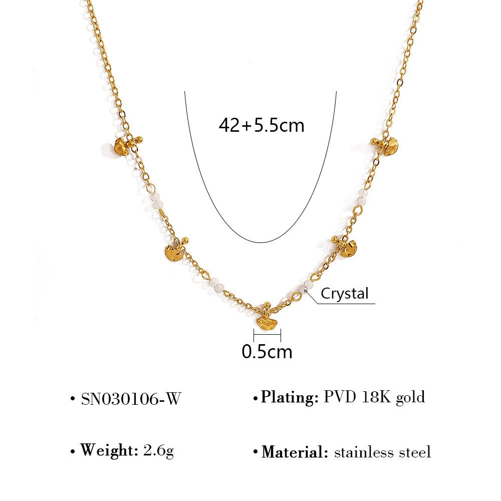 Crystal Flower Layered Necklace