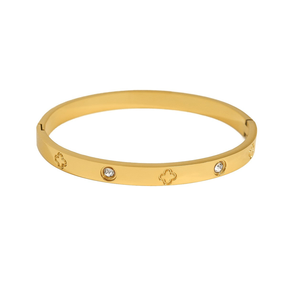 Gold Crystal Studded Bangle