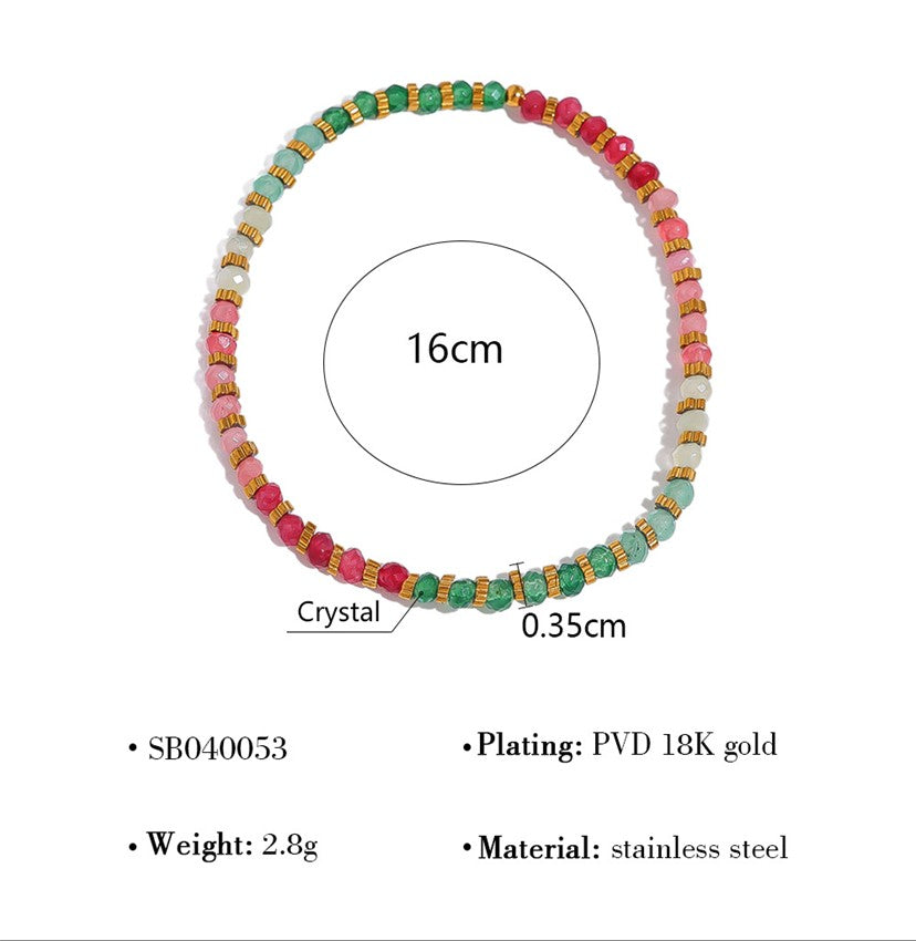 Colorful Crystal Stretch Bracelet