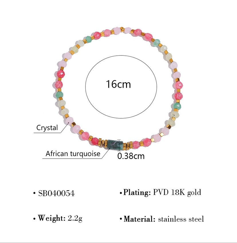 Multicolor Gem Bead Bracelet