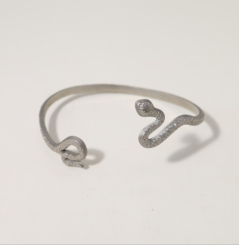 Silver Heart Open Cuff
