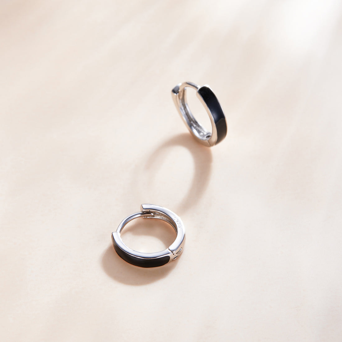 Matte Black Huggie Hoops