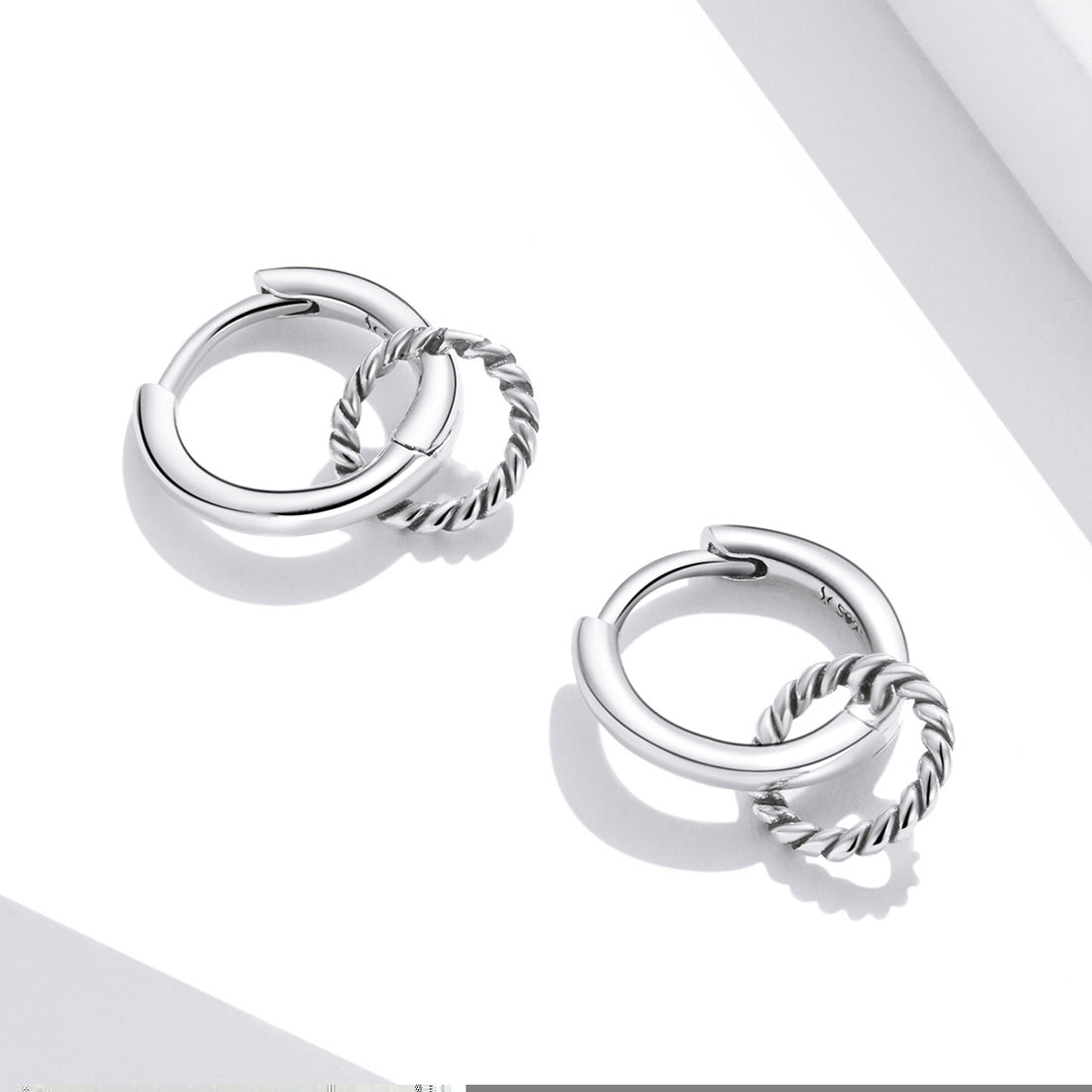 Twisted Ring Hoop Earrings
