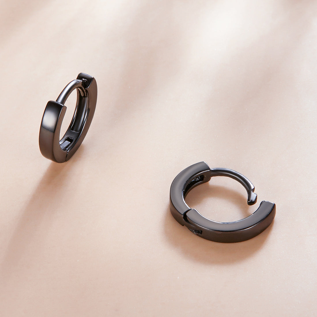Gunmetal Bold Hoops