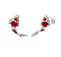 Koi fish-shaped earrings on a white background with 'As Unique As You' text.