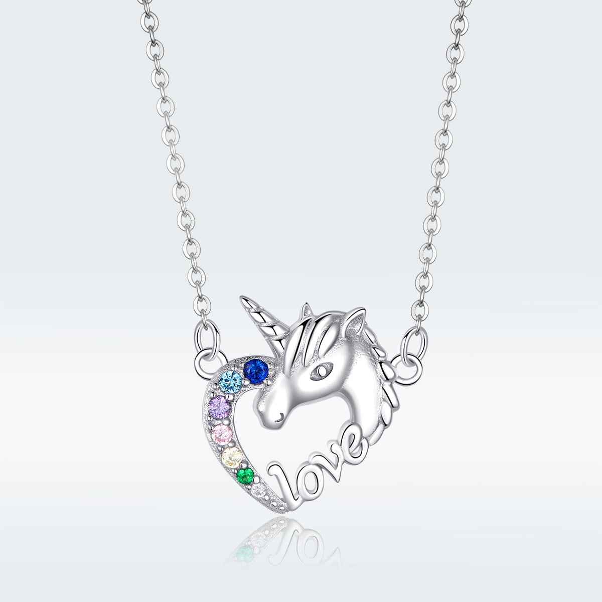 Unicorn Heart 'Love' Necklace