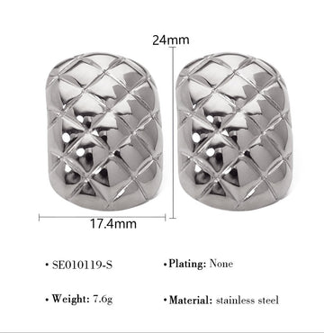 Silver Honeycomb Dome Studs