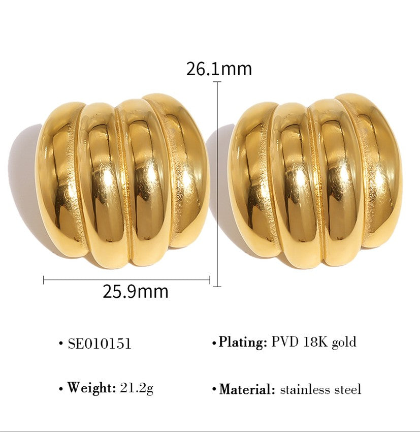 Gold Segment Dome Studs