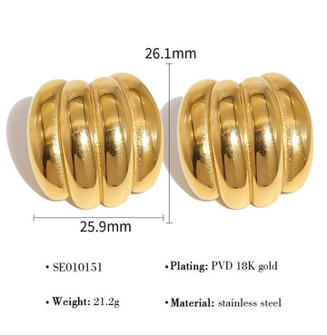 Gold Segment Dome Studs