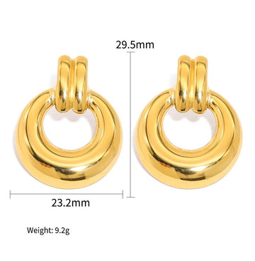 Layered Circle Link Earrings