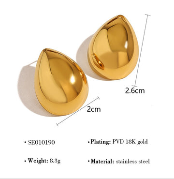 Asymmetrical Teardrop Studs